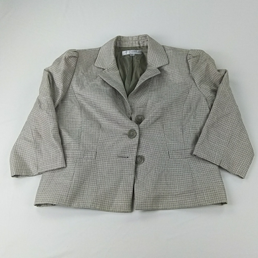 Tahari jacket blazer tan